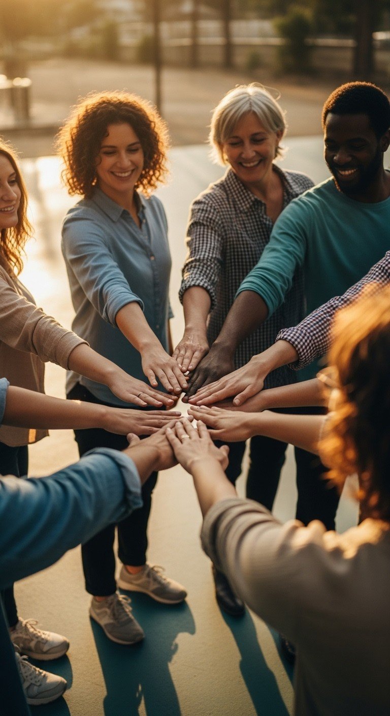 Community hands together